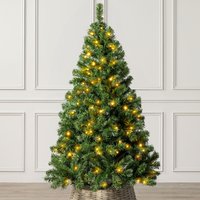 Pre-Lit Aspen Spruce Christmas Tree - Green / 5ft
