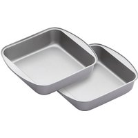 KitchenCraft Non-Stick Square Baking Tray Set - Grey - Grey