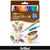 Artline SUPREME Brush Pen Pack of 24 Colours - Assorted