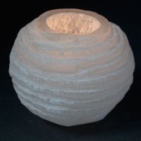 Selenite Snowball Candle Holder 8 cm - White
