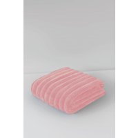 Chunky Ribbed Blanket Throw - Blush