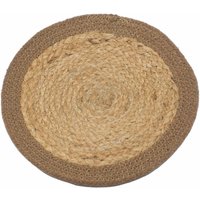 Natural Jute Cotton Place Mat Boho Dining Accessory - Brown