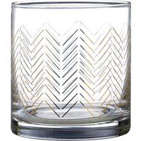 Set Of Four Jazz Tumbler Glasses - Gold
