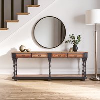 New Foundry 4 Drawers Console Table - Brown
