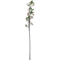 Set of 3 Artificial English Blossom Branches Pink with Leaves - Brown