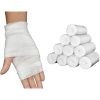 10 Pack 6M Premium Gauze Bandage Roll - white