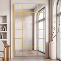 Penestra Metal Modern Window Leaner Wall Mirror - Gold / 200cm