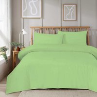 Super Soft Plain Duvet Set - Sage Green / Double