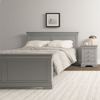 Bordeaux 4'6'' (Double) High Foot End Bed - Pebble Grey