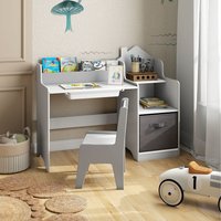 Student Drawing Writing Desk Set - Grey