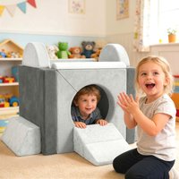 AIYAPLAY Kids Play Sofa 12 Pieces for Boys and Girls - Grey