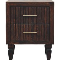 Solid Wood Belmont 2 Drawer Nightstand - Velvet Mocha