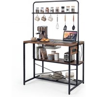 Industrial Bakers Rack Stationary Storage Island