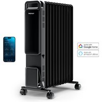 Pro Breeze 2500W 11-Fin Oil-Filled Radiator with Digital Display and Smart App - Black
