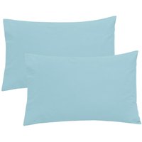 Smart Living Polycotton Housewife Pillowcases Pair 180 Thread Count in Light Blue | Size: Standard Pillow Case