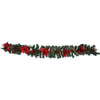 Poinsettia And Pinecone Garland