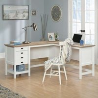 Shaker Style L-Shaped Desk - Soft White