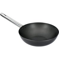 MasterClass Carbon Steel 24cm Wok - Black