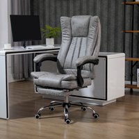 Vinsetto Arms Footrest Swivel Computer Chair - Grey
