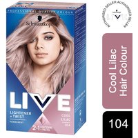 Schwarzkopf Live 2in1 Lightener Twist Permanent Colour Hair Dye, 104CoolLilac - 104CoolLilac / 208g