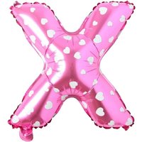 Versatile Silver Foil Balloon for All Occasions Pink Letter-X - Pink