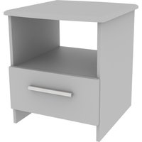 Knightsbridge Bottom Drawer Lamp Table - Grey Matt