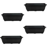 Bell Trough Planter 50cm Plastic Black - Black / 4