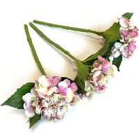 Artificial Hydrangea Single Small Flower Stems - Pink Cream