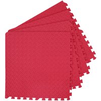 Red Gym Mats Interlocking EVA Tiles Yoga Flooring - Red / 8