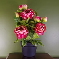 Artificial Peony Flowering Plant Pink - Pink Peony Plant