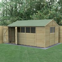4LIFE Reverse Apex Shed 15x10 - Installation Included / With Base / 6