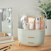 Dustproof Makeup Organiser with Drawers - Mint Green