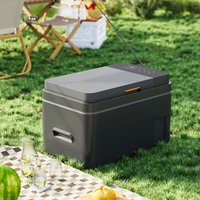 Car Mini Fridge - Grey+Black / 37cm