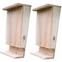 Wooden Bat Box with Landing Perch - Brown / 1.5kg