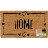 Eco-Friendly Latex Backed Natural Coir Entrance Doormat - Large - Brown / Home Heart