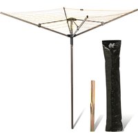 Rotary Washing Line Airer 4 Arm 45m - Yellow