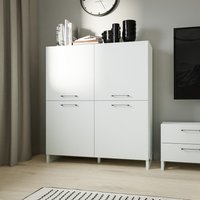 Sali Wooden Highboard - White