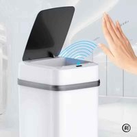 Smart Touch Trash Can for Kitchen or Bath - silver,Black