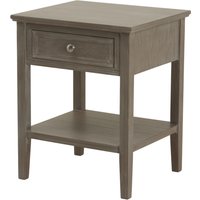 Serene One Drawer Side Table - Brown