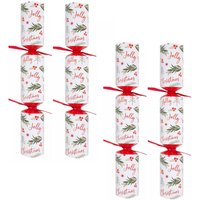 50 Christmas Party Catering Crackers White Holly 11 Inch - White