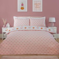 Pretty Bow Pumpkins Duvet Set - Blush / Single