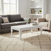 Luis White High Gloss Finish Coffee Table - White