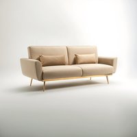 Hatton Mink Velvet Sofa Bed - Brown