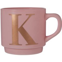 Signet Pink Monogram Mug, K - Pink