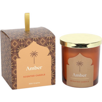 Arabian Nights Amber Scented Candle - White