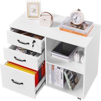 File Cabinet Storage Table for Home and Office - White / 80cm