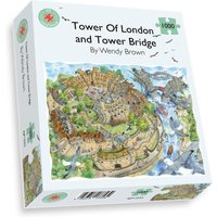 The Tower of London and Tower Bridge - Wendy Brown 1000 Piece Jigsaw Puzzle - Neutral