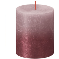 Rose Red Bolsius Rustic Metallic Candle (80 x 68mm) - Rose Red