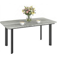Outsunny Outdoor Coffee Table, Garden Table with Slatted WPC Top - Grey