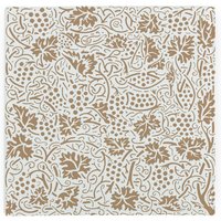 Golden Yellow Oak Leaves & Berries Glass Hot Pot Stand - Heat Resistant Non-Slip Trivet - Gold